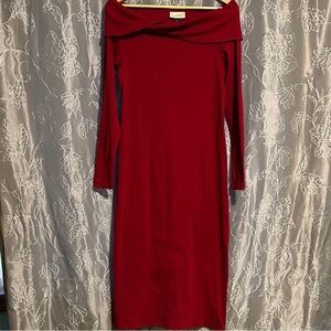 Universal Thread Long Sleeve Red Dress